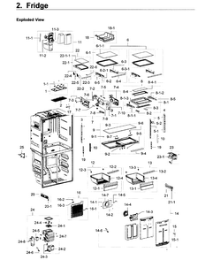 Fridge Diagram and Parts List for RF22K9581SG AA-0001 Samsung Refrigerator
