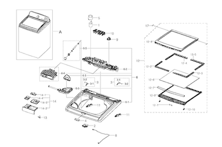 Part Location Diagram of DC90-12530A Samsung Guide