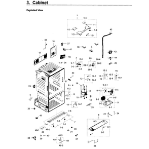 Cabinet Diagram and Parts List for RF28HDEDPBC AA-04 Samsung Refrigerator