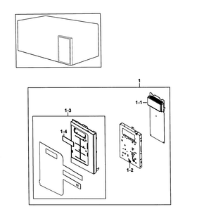 Control Assy Diagram and Parts List for SMH9151WE XAA-0000 Samsung Microwave