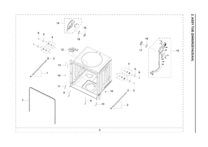 Part Location Diagram of DD81-02693A Samsung A/S-SCREW TRIM SIDE;DW5500MM,ODM,M8XL11
