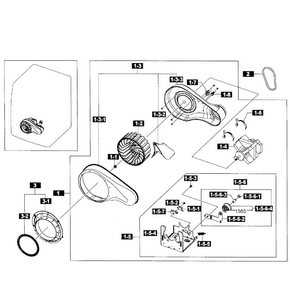 Motor Assy Diagram and Parts List for DV365GTBGWR A3-0001 Samsung Dryer