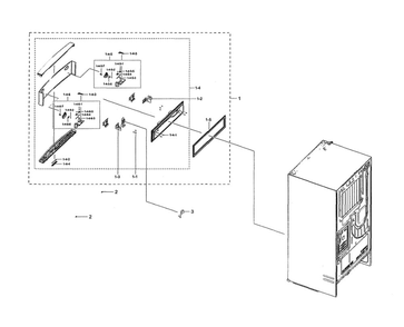 Middle Door Diagram and Parts List for RF28R7351SR AA-00 Samsung Refrigerator