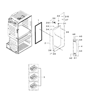 Fridge Door R Diagram and Parts List for RF28HMEDBSR AA-0009 Samsung Refrigerator