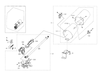 Duct & Burner Diagram and Parts List for DV36J4000GW A3-0000 Samsung Dryer