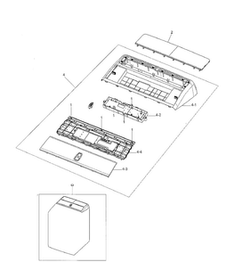 Control Panel Diagram and Parts List for DV50K8600GW A3-0001 Samsung Dryer