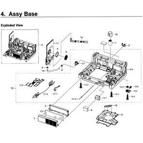 Base Diagram and Parts List for DW80K7050UG AA-0000 Samsung Dishwasher