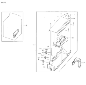 Duct & Burner Diagram and Parts List for DV48J7700EW A2-0000 Samsung Dryer