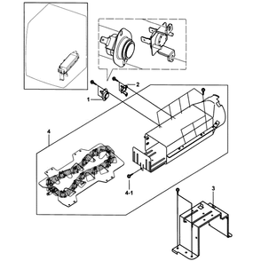Heater Assembly Diagram and Parts List for DV2C6BEW XAA-00 Samsung Dryer