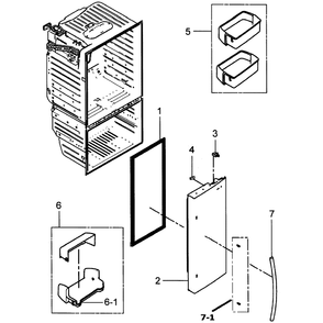 Right Door Diagram and Parts List for RFG298HDWP XAA-00 Samsung Refrigerator