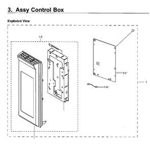 Control Panel Diagram and Parts List for ME21H706MQB AA-02 Samsung Microwave Oven Combo