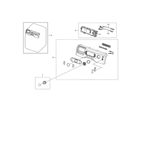 Control Panel Diagram and Parts List for WF338AAW XAA-01 Samsung Washer