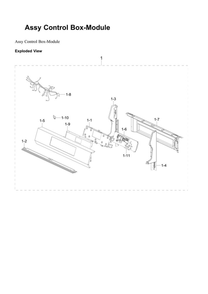 Control Box-Module Assembly Diagram and Parts List for NX60A6311SG AA-02 Samsung Range