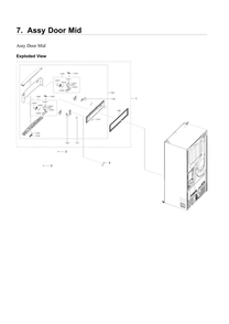 Part Location Diagram of DA93-00220Q Samsung Assy door sub-middle
