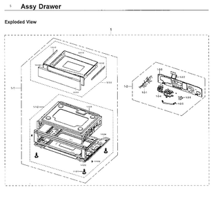 Drawer Diagram and Parts List for NX58J7750SS AA-0001 Samsung Range