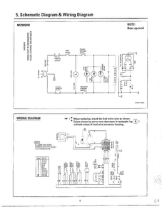 Schematic And Wiring Diagram Diagram and Parts List for MU3050W XAA Samsung Microwave