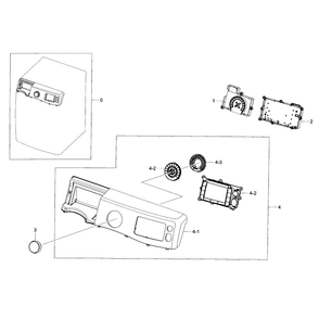 Control Panel Diagram and Parts List for WF433BTGJWR A2-0000 Samsung Washer