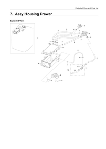 Drawer Housing Parts Diagram and Parts List for WF45K6500AV A2-01 Samsung Washer