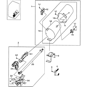 Burner Assembly Diagram and Parts List for DV203AGS XAA-00 Samsung Dryer