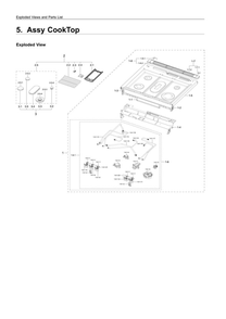 Part Location Diagram of DG98-02126B Samsung Assy packing burner head