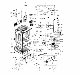 Cabinet Diagram and Parts List for RF23HTEDBSR AA-0004 Samsung Refrigerator