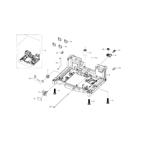 Base Diagram and Parts List for DW80H9940US AA-0000 Samsung Dishwasher
