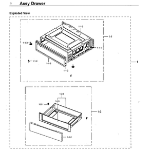 Drawer Diagram and Parts List for NE59J7630SS AA-02 Samsung Range