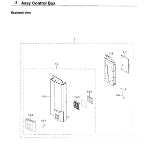 Control Box Diagram and Parts List for SMH9207ST XAA-0001 Samsung Microwave