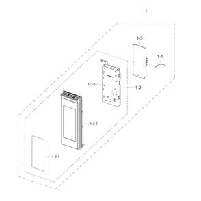 Control Diagram and Parts List for ME21K7010DG AA-0000 Samsung Microwave