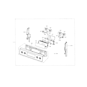 Control Panel Diagram and Parts List for NE59J3420SS AA-0006 Samsung Range