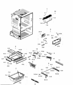 Frezer Diagram and Parts List for RF28HFEDTWW AA-0005 Samsung Refrigerator