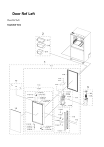 Part Location Diagram of DA82-03399A Samsung Door Packing Assembly (Left)