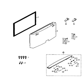 Door Freezer Diagram and Parts List for RF260BEAESR AA-02 Samsung Refrigerator