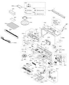 Cabinet Parts Diagram and Parts List for SMH9187W XAA Samsung Microwave