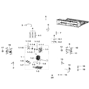 Cycle Diagram and Parts List for RF32FMQDBSR AA-05 Samsung Refrigerator