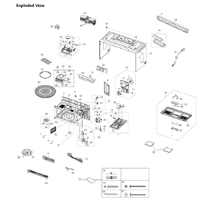 Cabinet Diagram and Parts List for SMH2117S XAA-01 Samsung Microwave