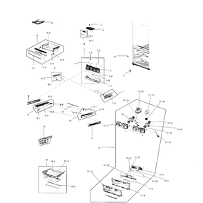 Freezer Diagram and Parts List for RF267ACRS XAA-0000 Samsung Refrigerator