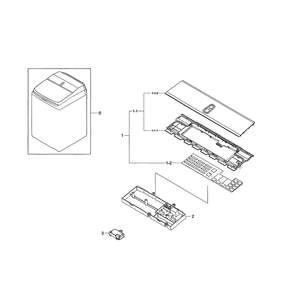 Control Diagram and Parts List for WA54M8750AV A4-01 Samsung Washer