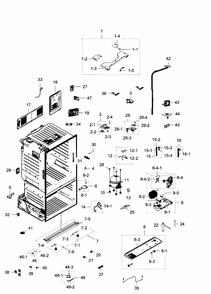 Cabinet Diagram and Parts List for RF28HDEDPBC AA-0003 Samsung Refrigerator