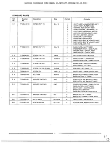 Complete Microwave Assembly Page 6 Diagram and Parts List for MW3552T XAA Samsung Microwave