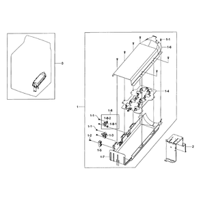 Heater Assembly Diagram and Parts List for DV456EWHDWR AA-0001 Samsung Dryer