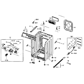 Cabinet Diagram and Parts List for WF431ABP XAA-02 Samsung Washer