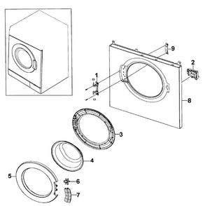 Part Location Diagram of DC61-01144A Samsung Glass Holder