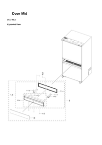 Part Location Diagram of DA93-01235A Samsung Assy door sub-middle
