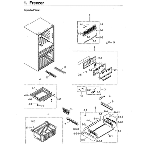 Part Location Diagram of DA31-00334D Samsung Fan Motor