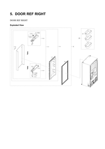 Right Refrigerator Door Parts Diagram and Parts List for RF24R7201SR AA-05 Samsung Refrigerator