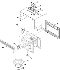 Body/cavity/elements Diagram and Parts List for MR6699GB XAA Samsung Microwave