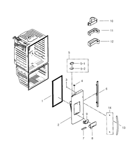 Left Door Diagram and Parts List for RFG296HDPN XAA-0001 Samsung Refrigerator