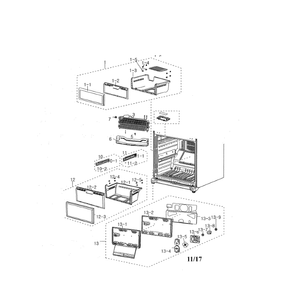 Part Location Diagram of DA97-11727B Samsung Lamp Cover Assembly