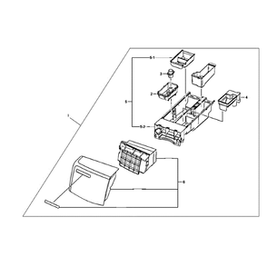 Drawer Diagram and Parts List for WF511ABR XAA-01 Samsung Washer